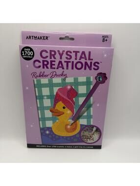 Artmaker Crystal Creations Diamond Art Kit - Rubber Ducky - NEW Gem Painting
